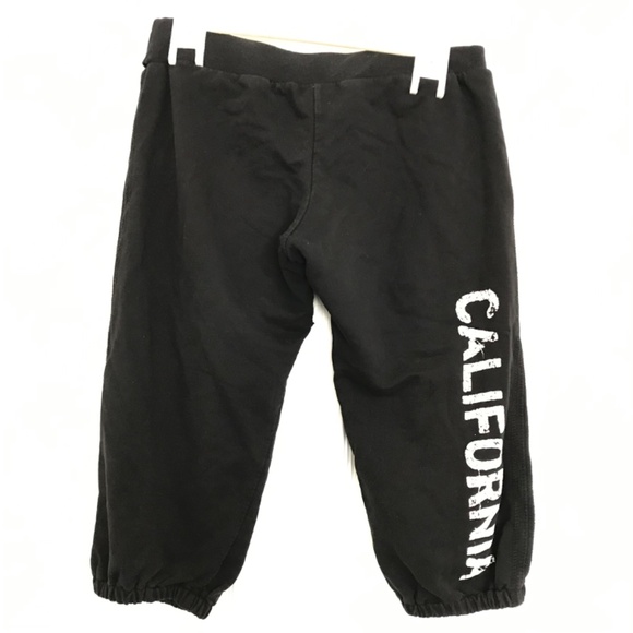 Y2K 360 SURF Love Surf California Low Rise Capri Pants S Black Rainbow Heart - Picture 9 of 12